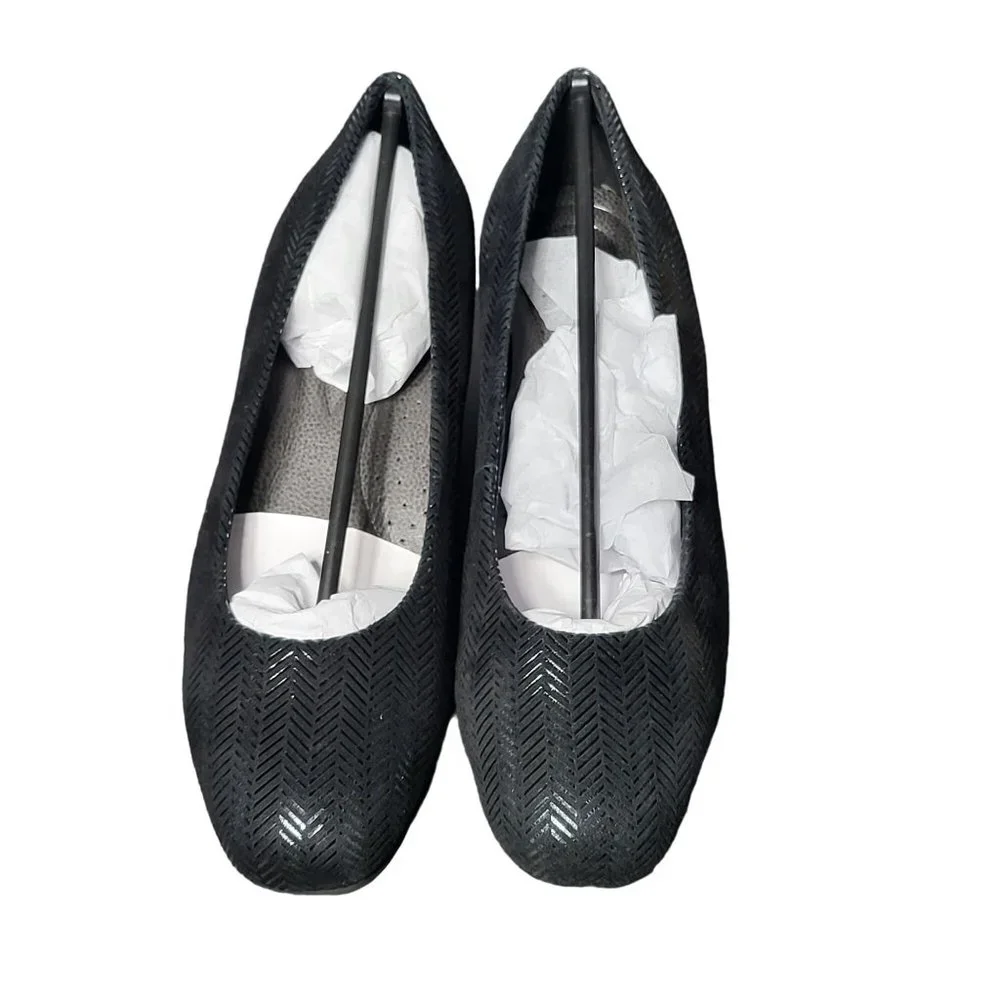 Trotters Womens Lauren‎ Herringbone Slip-On Pump Heels 6.5 New in Box Career